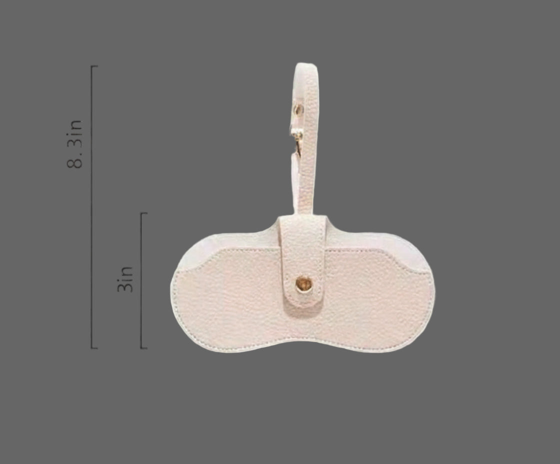 Small pouch with measurements on a white background