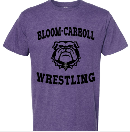 Purple Bulldog Wrestling Tee